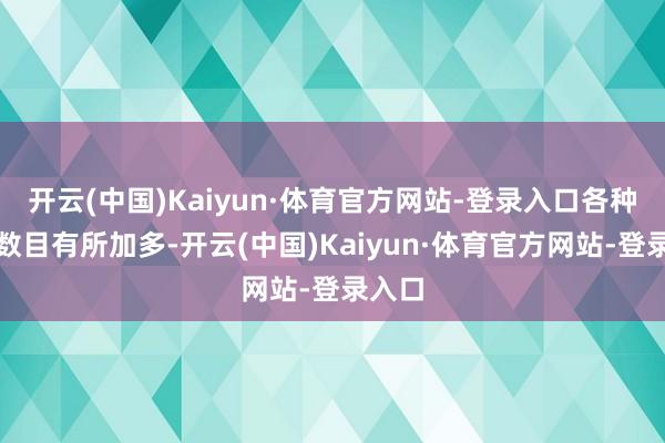 开云(中国)Kaiyun·体育官方网站-登录入口各种客户数目有所加多-开云(中国)Kaiyun·体育官方网站-登录入口