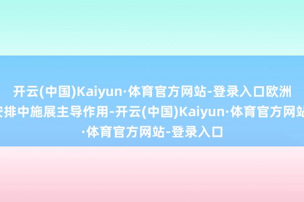 开云(中国)Kaiyun·体育官方网站-登录入口欧洲应在相关安排中施展主导作用-开云(中国)Kaiyun·体育官方网站-登录入口