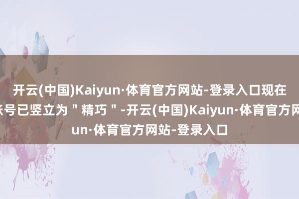 开云(中国)Kaiyun·体育官方网站-登录入口现在"唐飞机"账号已竖立为"精巧"-开云(中国)Kaiyun·体育官方网站-登录入口