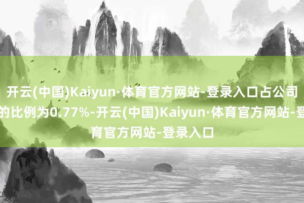 开云(中国)Kaiyun·体育官方网站-登录入口占公司总股本的比例为0.77%-开云(中国)Kaiyun·体育官方网站-登录入口