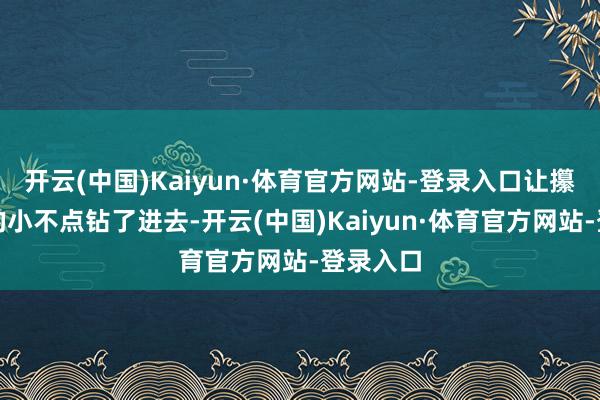 开云(中国)Kaiyun·体育官方网站-登录入口让攥着蜡笔的小不点钻了进去-开云(中国)Kaiyun·体育官方网站-登录入口