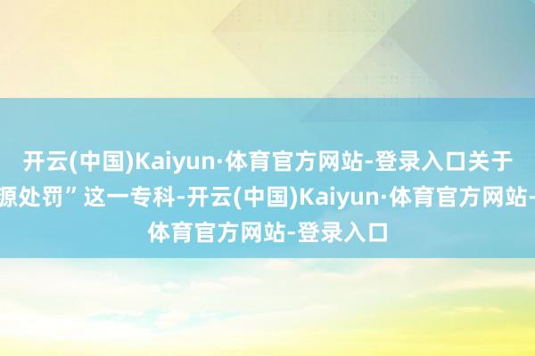 开云(中国)Kaiyun·体育官方网站-登录入口关于“信息资源处罚”这一专科-开云(中国)Kaiyun·体育官方网站-登录入口