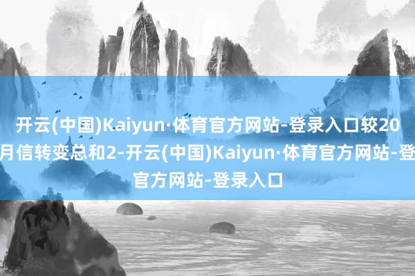 开云(中国)Kaiyun·体育官方网站-登录入口较2026年4月信转变总和2-开云(中国)Kaiyun·体育官方网站-登录入口