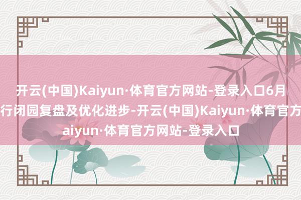 开云(中国)Kaiyun·体育官方网站-登录入口6月26日至30日进行闭园复盘及优化进步-开云(中国)Kaiyun·体育官方网站-登录入口