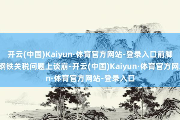 开云(中国)Kaiyun·体育官方网站-登录入口前脚刚与欧盟在钢铁关税问题上谈崩-开云(中国)Kaiyun·体育官方网站-登录入口